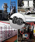M25 Cable Gland 2 Hole Nylon Waterproof IP68 Adjustable Locknut For 4 To 8 Mm Wire Diameter Bayonet Entry in industrial settings