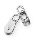 M25 Single Pulley Block Loading 550lbs, CBTONE 10 Pack 304 Stainless Steel Wire Rope Single Roller 25mm Lifting Crane Swivel Hook