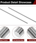Five-piece set of M2x200mm fully threaded rods in 304 stainless steel delivers rust-resistant strength for furniture assembly, machinery fixes, and DIY projects; right-hand thread, 0.4 pitch, versatile all-threaded rods for reliable fastening.