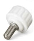 M3 16mm Long Stainless Steel Screw w. 16mm White Plastic Dimple Knob Japan Made - VXB Ball Bearings