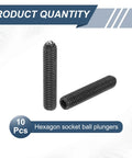 10 Pieces Screw Thread Ball Plungers M3 X 16mm High Carbon Steel Hex Socket Spring Plungers For Lubrication And Pneumatic Tools