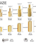 260Pcs M3 Brass Thread Hex Standoff Spacer Assorted Kit With Nuts And Screws showing various sizes and dimensions