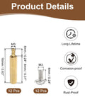 Product details showing Brass M3 Hex Standoffs 12 Pack For Motherboard with dimensions and features including long lifetime and corrosion-proof
