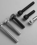 180Pcs M3 By 30mm Hex Socket Head Cap Screws 12.9 Grade Alloy Steel Black Oxide Allen Drive Full Thread With Spanner arranged on surface