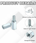 48 Pcs M3 Hex Standoff Set With 9mm And 6mm Lengths Zinc Plated Iron Spacers For PCBs Circuit Boards Computer Cases And FPV Drone Quadcopters