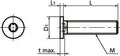Technical diagram of ✝️ SFB-M3-12 NBK Socket Button Head Cap Screws - Flange Pack of 50 - Made in Japan with dimensions labeled.
