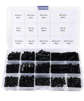 350Pcs M3 Nylon Hex Spacer Standoff Kit With Male And Female Spacers Nuts And Screws displayed in an organized case
