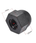Close-up of black M3 nylon nut cap, inner threaded protection cover, part of Ten Pieces M3 Nylon Nut Caps Inner Threaded Protection Covers Black Set.