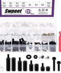 M3 Nylon Standoff Kit for Circuit Boards 321 Pieces Including Black Hex Spacers Nuts Screws and PCB Feet Insulated Mounting Hardware