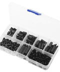 M3 Nylon Standoffs Hex Spacers Screws Nuts Assorted Kit For RC FPV Drone Quad Copter Frame And PCB Boards 180 Pieces Includes 6 Types M3 Threaded Male Female Standoffs For Electronics Projects in storage box