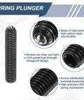 10 Pieces Screw Thread Ball Plungers M3 X 16mm High Carbon Steel Hex Socket Spring Plungers with black finish and key features
