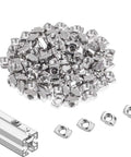 105 Pack M3 T Slot Nuts For 2020 Series Aluminum Extrusions With Hammer Head Design Carbon Steel Nickel Plated Heavy Duty Fasteners