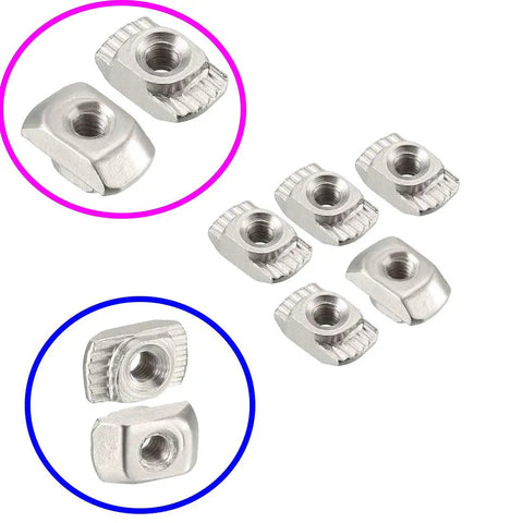 105 Pack M3 T Slot Nuts For 2020 Series Aluminum Extrusions With Hammer Head Design Carbon Steel Nickel Plated