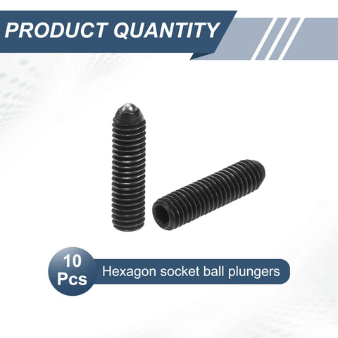 10 Pcs M3 Thread Ball Plunger Set With Hex Socket 12mm Length High Carbon Steel Spring Plungers for precision alignment