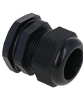 Side view of black 2 Pack M32 Cable Gland Waterproof Plastic Glands Joints Adjustable Connector for 16 to 21mm cable diameter