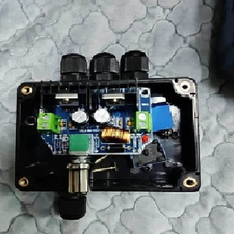 Installed 2 Pack M32 Cable Gland Waterproof Plastic Glands Joints Adjustable Connector Black For 16 To 21mm Cable Diameter Built Tough Dustproof PA6 Nylon Sealed Weatherproof Entry Fits Industrial Enclosures And Outdoor Electrical Boxes in an open electrical box