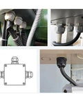 Set Of 2 M32 Plastic Waterproof Cable Glands Joints Adjustable Connector For 18 To 25 Mm Diameter Cables installed on equipment