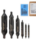 6 Piece M35 HSS 60 Degree Center Drill Bit Set For Lathe And Metalworking Countersink Tools For Stainless Steel Alloy Steel Cast Iron Aluminum And Other Tough Metals Designed For High Precision Drilling In Hard Materials With Durable Wear Resistance