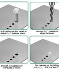 Pro Grade 5 Piece M35 HSS Taper Chucking Reamer Set For Drill And Milling demonstrating hole alignment and installation on metal