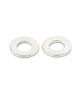 M3x6mmx0.5mm Stainless Steel Round Flat Washer for Bolt Screw 100Pcs, close-up view showing two washers