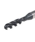 Close-up of M4 x 0.7 Spiral Flute Thread Tap, Metric Machine Threading Tap HSS Nitriding Coated, Round Shank with Square End, H2 Tolerance