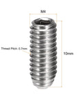 Ball Point Set Screws M4 x 10mm 304 Stainless Steel Hex Socket Ball Plunger Screws For Precision Positioning And Retention Metric Thread