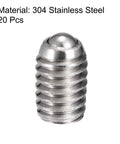 Ball Point Set Screws M4 X 6Mm 304 Stainless Steel Ball Plunger Hex Socket Screws 20 Pieces