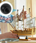 10Pcs M4 Lamp Cap Nuts Black Screw Caps For Ball Lamp Decoration And Furniture Lighting, displayed with a model ship