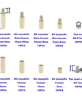 M4 Brass Hex Spacer Standoff Kit With Screws And Nuts 160 Pieces Male-Female Includes Plastic Storage Box M4 Thread 0.7mm