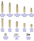 M4 Brass Hex Standoff Spacer Kit With Screws Nuts And Flat Washers 300 Piece Assortment Includes Male And Female Threads In 6mm To 25mm Lengths