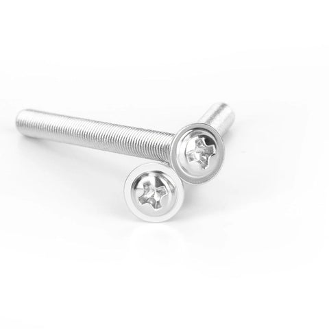 M4 Cabinet Screws Kit 200 Pieces 25 To 50mm Silver Pan Head Phillips Drive Stainless Steel Assortment
