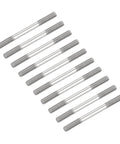 Double Ended Stud Screws M4 50mm 304 Stainless Steel Rod Bolts 20 Pieces arranged in a row