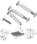 M4 Furniture Bolts And Sleeves 130 Pcs Cabinet Panel Connectors for wood cupboard, bed with Philips head and installation illustrations