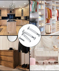 Collage of M4 Furniture Bolts And Sleeves 130 Pcs Cabinet Panel Connectors with Philips Head for wood cupboard, bed, wardrobe, kitchen.