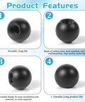 10Pcs M4 Lamp Cap Nuts Black Screw Caps For Ball Lamp Decoration And Furniture Lighting, Durable Carbon Steel Finials Display