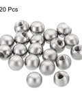 M4 Thread Cap Nuts Knob Pack Of 20 For Furniture And Lighting Decorative Finials Steel Ball Lamp Screw Caps Covers In Silver Tone