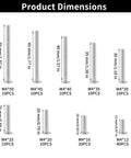 Diagram showing dimensions for 130 Pcs M4 Machine Screws Set With Phillips Pan Washer Head; various lengths in millimeters.