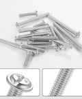 130 Pcs M4 Machine Screws Set With Phillips Pan Washer Head For Cabinet Pulls Knobs Drawer Pulls Kitchen Cupboards and Closet Handles Durable Zinc Plated Carbon Steel Hardware Kit