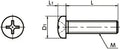 Diagram of SNPTG-M4-20 NBK Cross Recessed Pan Head Machine Screws - High Intensity Titanium Alloy- Made in Japan, showing dimensions.