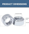 20 Pack M4 2mm Rivet Nuts Self Locking Press In Nuts Carbon Steel For Metal Sheets Electrical Enclosures Cabinets Steel Structures