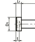 Technical drawing of SLHS-M4-16 NBK Socket Head Cap Screws - Low Profile Pack of 50 - Made in Japan, showing dimensions and design.