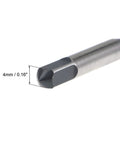 Close-up of M4 x 0.7 Spiral Flute Thread Tap, Metric Machine Threading Tap HSS Nitriding Coated, Round Shank with Square End