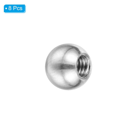Close-up of M4x8mm Ball Nuts Knob, female thread, 304 stainless steel, shown individually for lighting machinery DIY decoration.