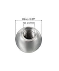 M4 Thread Cap Nuts Knob Pack Of 20 For Furniture And Lighting Decorative Finials Steel Ball Lamp Screw Caps In Silver Tone