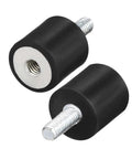 Efficient vibration isolation for small equipment with M4 threaded rubber mounts; 13x13mm shock-absorbing blocks, set of 4