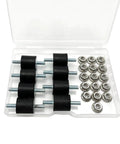 Eight Pack M4 Vibration Isolation Mounts with Studs, 16 Lock Nuts, Rubber Isolators 15x15mm, for Cars Anti Vibration Shock Absorbers