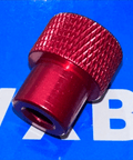 M4 x 12mm Long Red Aluminum Knurled Head Thumb Closed End Nut - VXB Ball Bearings