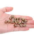 Beefy M4x10mm Carbon Steel Furniture Threaded Inserts Hex Drive Kit For Wood 20 Pcs Fasteners in hand