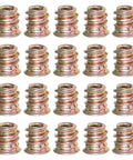 Beefy M4x10mm Carbon Steel Furniture Threaded Inserts Hex Drive Kit For Wood 20 Pcs Fasteners and Connectors visible in rows.