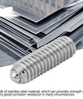 20 pcs M4 x 12 stainless steel ball plunger set screws with internal hex drive, smooth ball action, corrosion resistant, spring loaded.